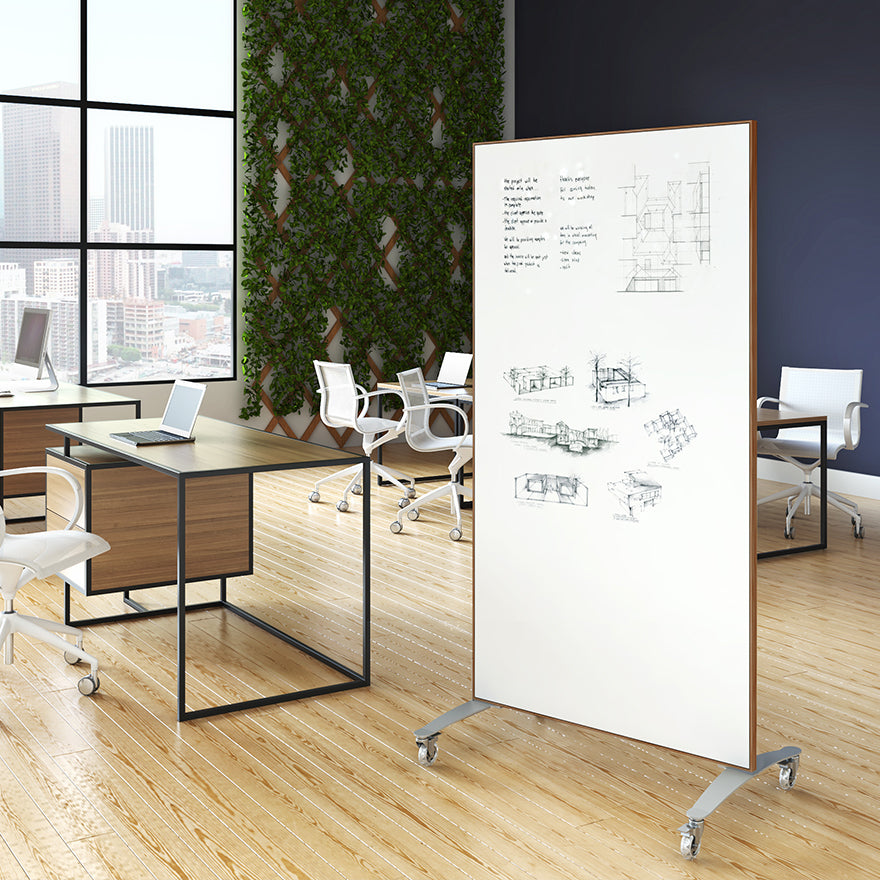 Tableau écritoire mobile en porcelaine blanc du fabricant Egan